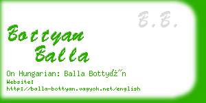 bottyan balla business card